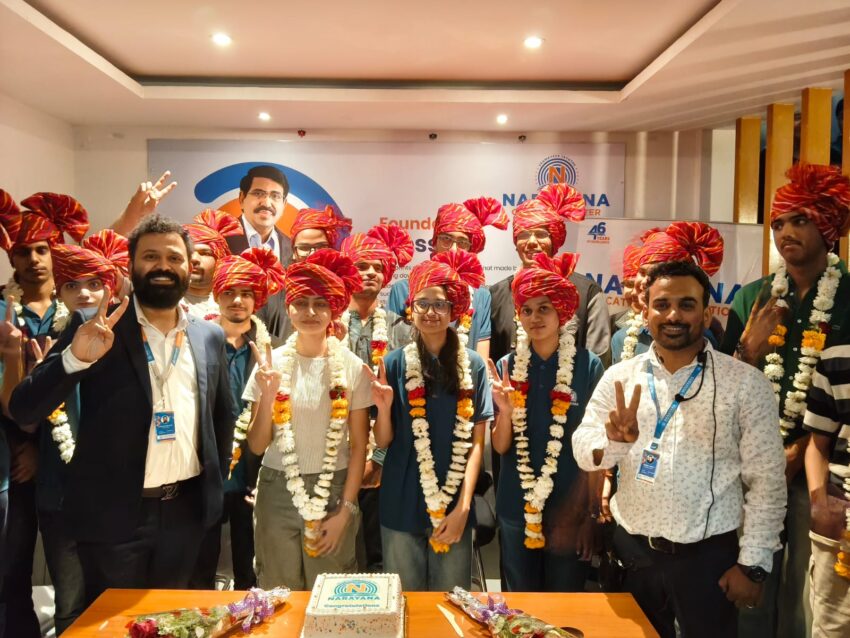 JEE Main 2026 toppers felicitated at Narayana Coaching Centre, Indore